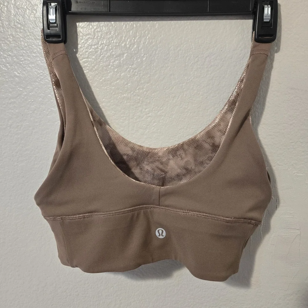 Lululemon Align Sports Bra Reversible Shiny Metallic Copper/Bronze Size 6